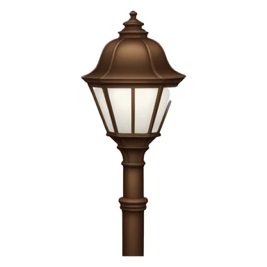 vintage brown street lamp sticker