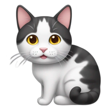 cat with ask bubble sticker