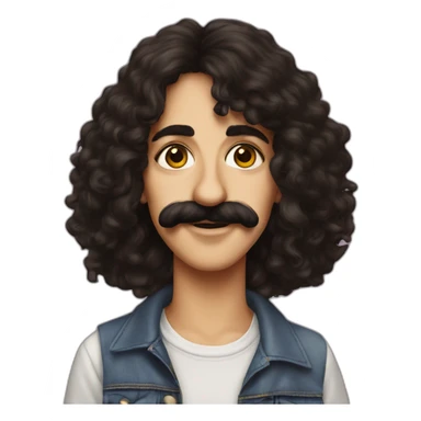 frank zappa as a teenage girl sticker