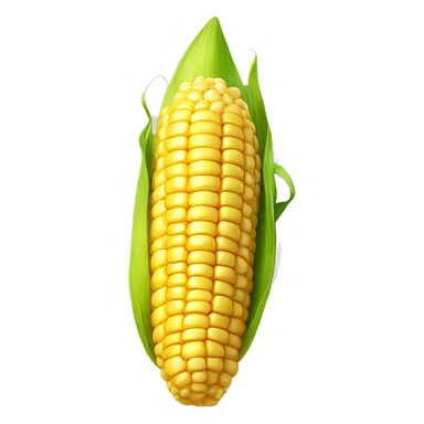 Piece of corn on the cob with a smile  sticker