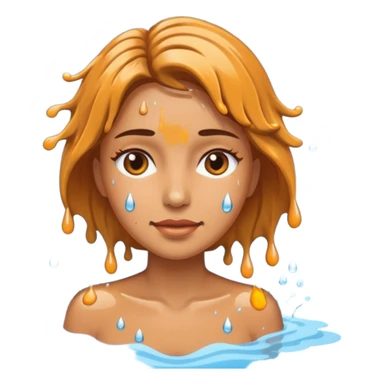 Woman splashed sticker