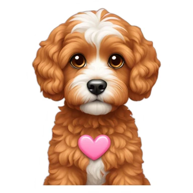 Cavapoo hearts cute sticker