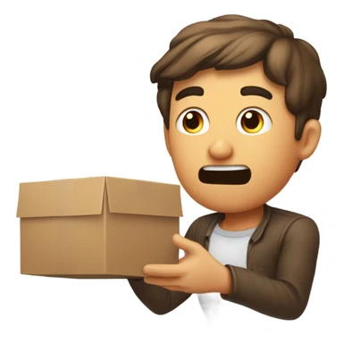 Guy controlling box with his mind  sticker