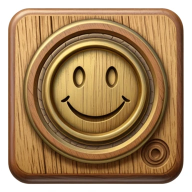 BRASS WOOD STAMP sticker