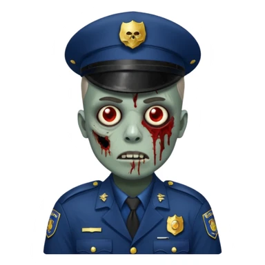 zenci police zombi  sticker