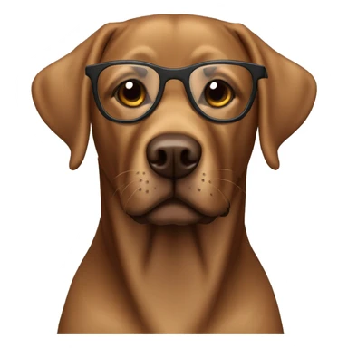 Brown labrador with glasses sticker