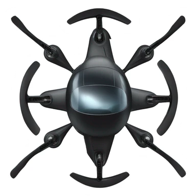 Black evtol aircraft sticker