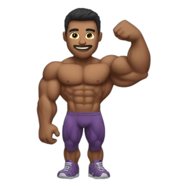 muscular life like bro holding phone sticker