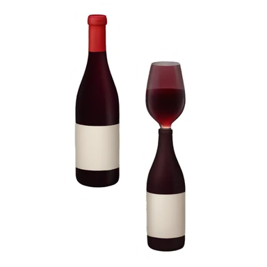 Red wine bottle  sticker