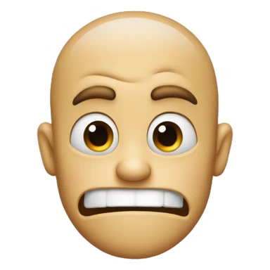 Mad emoji with finger up sticker