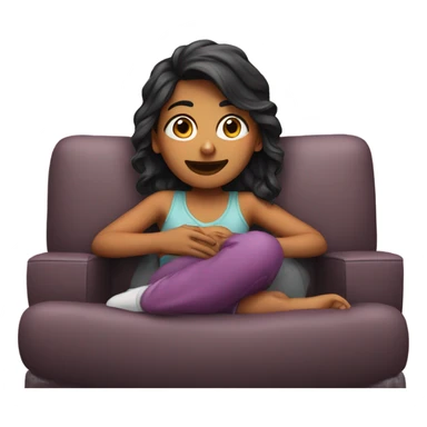 Priya watching tv sticker
