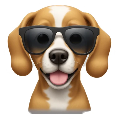Dog wearing shades sticker
