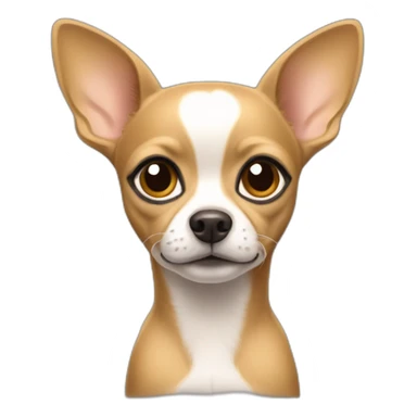 chihuahu color caqui with a white line in her head sticker