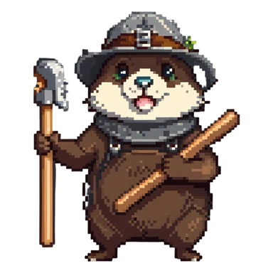 whacking a mole with a mallet, funny expressions sticker