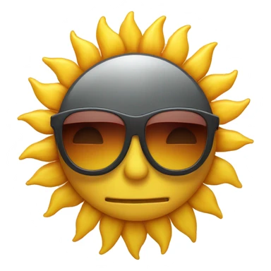 Sun with sunglasses sticker