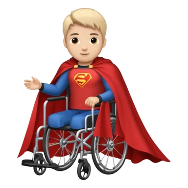 Wheelchair only with a cape  sticker