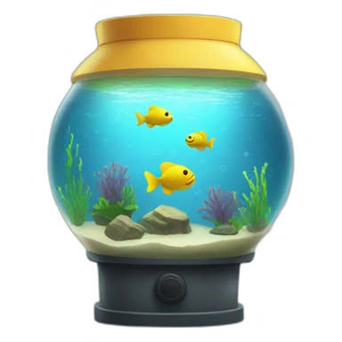 light in a round aquarium sticker