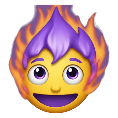purple flame sticker