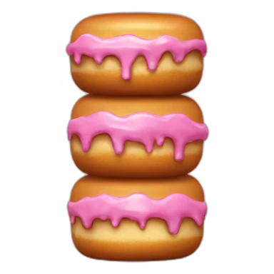Vertically stacked doughnuts sticker