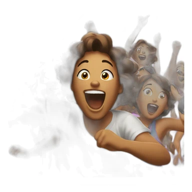 excited party popping sticker