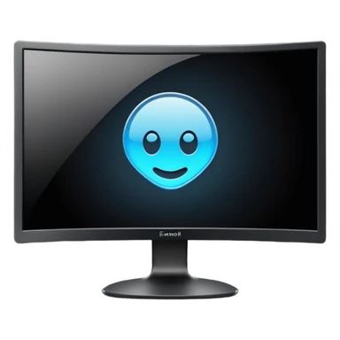 Create a curved monitor for gaming sticker