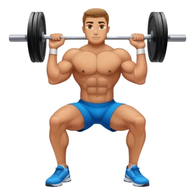 advertisement athlete weighted squats sticker