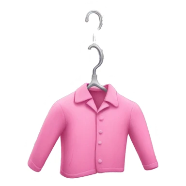 Pink laundry hanger sticker
