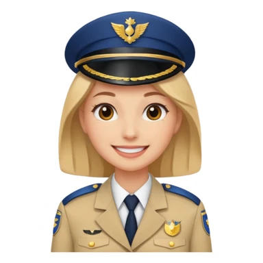 Women air hostess sticker