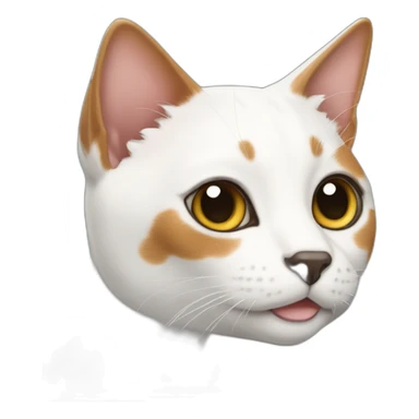 Japanese bobtail cat angled sticker