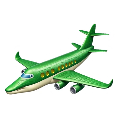 crocodile airplane  sticker