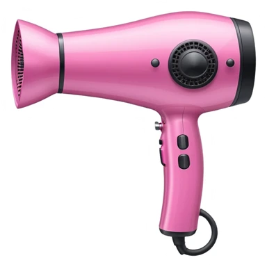 pink elegant blow dryer with sparkles sticker