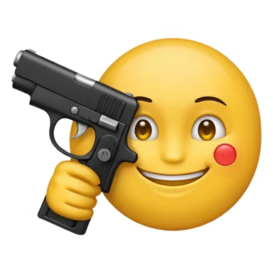 Emoji con pistola  sticker