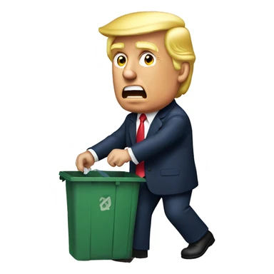 Trump taking out trash sticker
