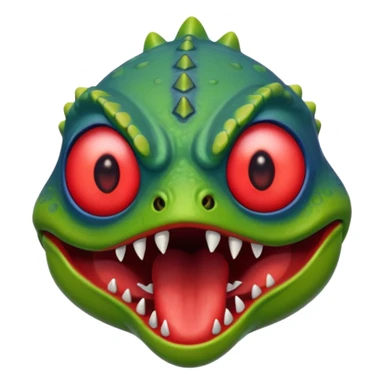 angry murloc, red eyes, open mouth sticker