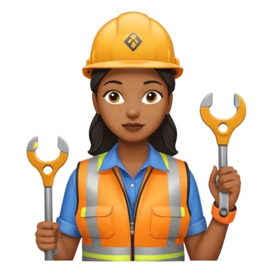 City Maintenance Worker black woman sticker