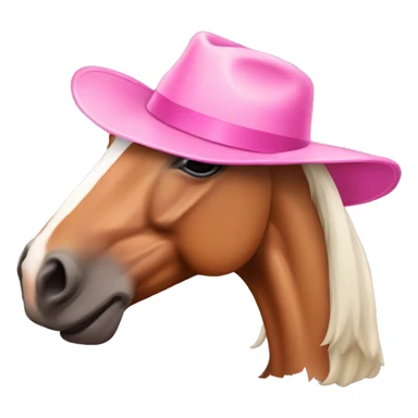 Cavalo com chapéu rosa sticker