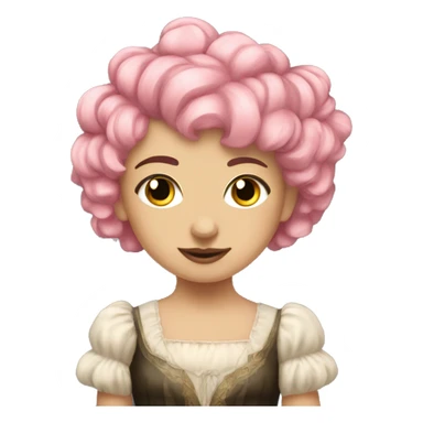 hellenic victorian balls with a girl that has a pink hair sticker