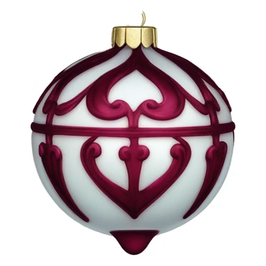 Antique glass Burgundy ornament sticker