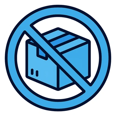 Zero Packages icon, modern, shades of blue sticker
