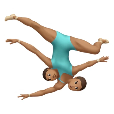 gymnast flip / cartwheel action sticker