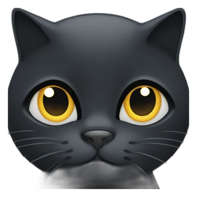 black cat face unamused looking sideways sticker