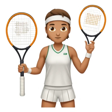 Tennis player sticker
