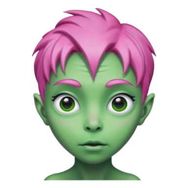 pink haired alien sticker