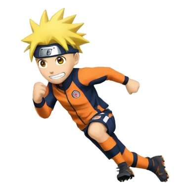 Naruto qui joue au foot  sticker