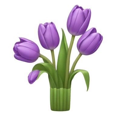 light purple tulip bouquet sticker