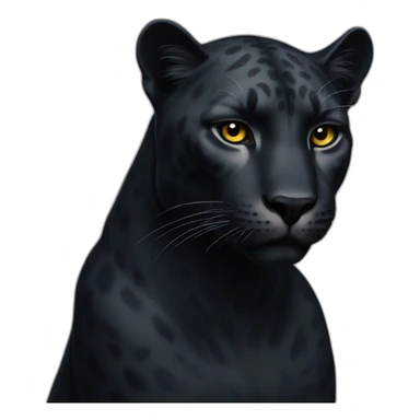 Panther noir sticker