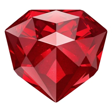 red glitter ruby sticker