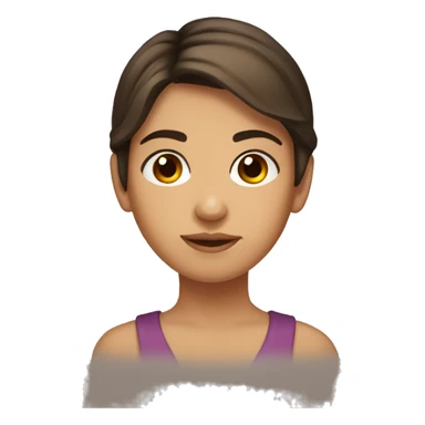 Brown hair brown eyes Mexican Therian girl with short hair  sticker