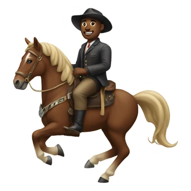 Man on a horse with two horn  sticker