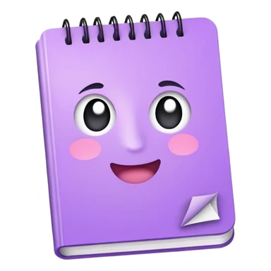 Light purple notepad  sticker